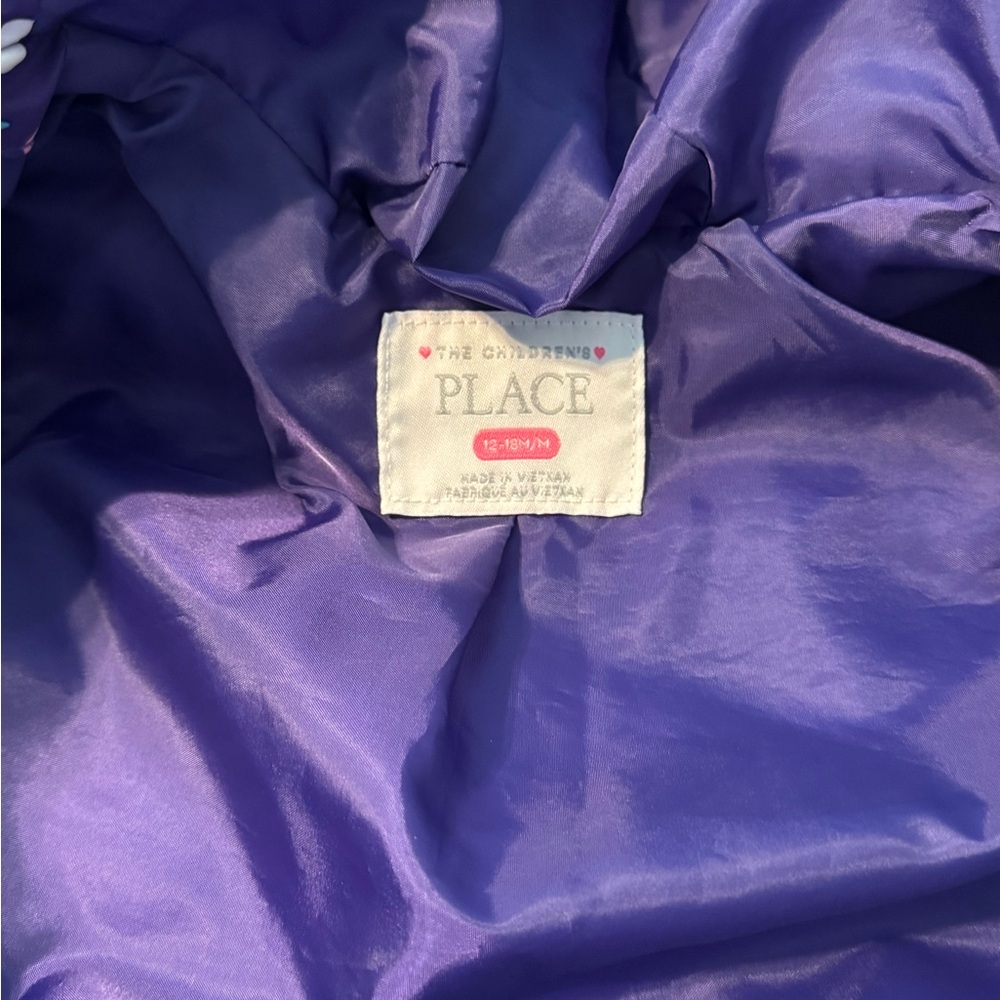 💥The Children’s Place Rainbow & Dinosaur Puffer Jacket - Picture 2 of 5
